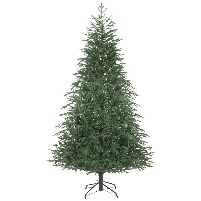 7 ft Full Spruce Christmas Tree with Realistic Dense Tips, Easy Assembly - Green
