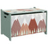 Toy Box, Kids Storage Chest, with Lid, Safety Hinge - Green