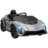 12V Lamborghini Autentica Licensed Kids Electric Car with Remote Control, 4 Suspension Wheels, Soft Start, Grey
