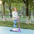 Electric Scooter for Kids Aged 4-7 Years, with Flashing LED Lights, Rear Auxiliary Wheels, Purple