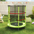 Kids Trampoline, with Enclosure Net, Steel Frame, for Ages 3-6 Years - Green