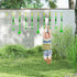 7-Piece Kids Zip Line Kit for Garden, 10m Kids Slackline Kit with Wooden Monkey Bars, Metal Rings, Gripping Balls, Green