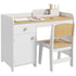 Kids Desk and Chair Set for 3-6 Years with Storage Drawer, Study Table and Chair for Children - White
