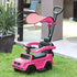3 in 1 Kids Children Ride on Push Car Toddler Sliding Car G350 Licensed Walker Foot to Floor Slider Push-Along with Horn Steering Wheel NO POWER Manual, Pink