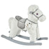 Kids Plush Ride-On Rocking Horse Toy Rocker with Plush Toy Realistic Sounds for Child 18-36 Months White