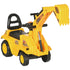 2 in 1 Kids Ride On Tractor Pull Cart with Bucket, Under Seat Storage, Horn, High Backrest, for 1.5-4 Years Old, Yellow