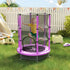 4.6ft Toddler Trampoline w/ Safety Enclosure Net, for Indoor Outdoor Use, Ages 3-6 Years, Purple