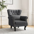 Chesterfield-Style Accent Chair - Grey