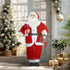 Singing and Dancing Santa Claus with Gift and Wreath