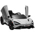 McLaren 765LT Licensed 12V Kids Electric Ride on Car with Butterfly Doors, Remote Control, Transport Wheels, Grey