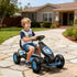 Kids Pedal Go Kart, with Adjustable Seat, Inflatable Tyres - Blue