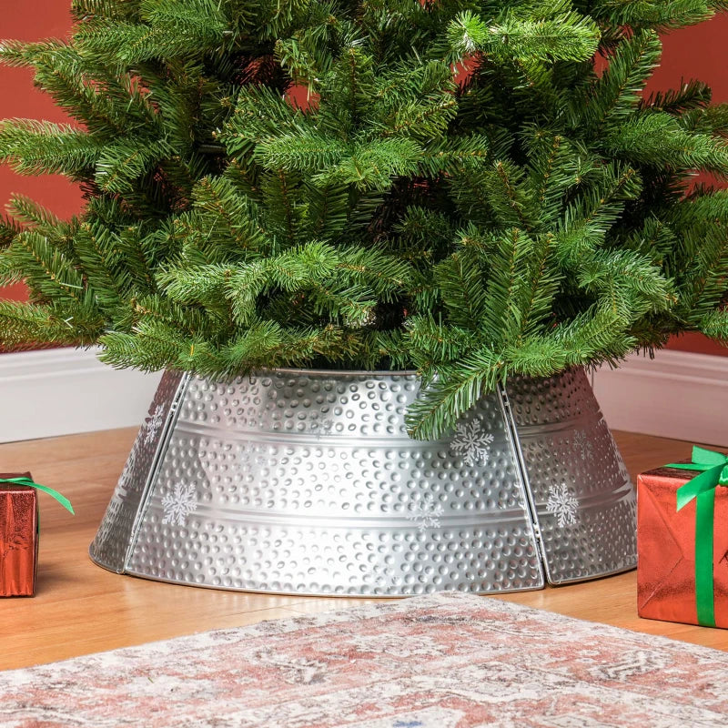 66cm Hammered Steel Christmas Tree Base Collar