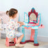 31 Piece Kids Dressing Playset, with Magical Princess Mirror, Light and Sound - Pink and Blue