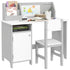 Kids Table and Chair Set w/ Whiteboard - Grey