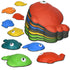 9 Pcs Balance Stepping Stones Kids for Sensory with Non-slip Edge, Stackable Outdoor Indoor Obstacle Course