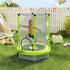 4.6ft Toddler Trampoline w/ Safety Enclosure Net, for Indoor Outdoor Use, Ages 3-6 Years, Green