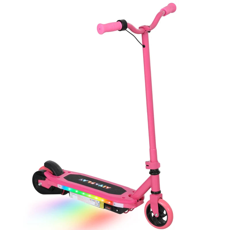 Electric Scooter for Kids 6-14 Years, with Colourful Lights, Pink