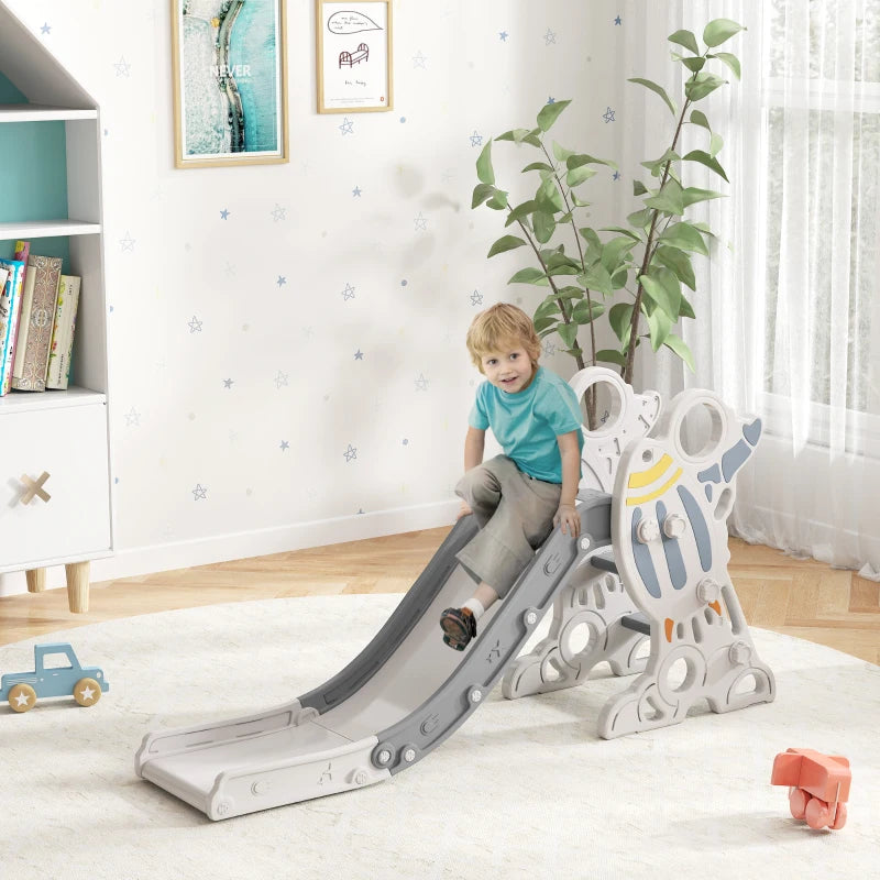 Space-Themed Baby Slide Freestanding Slide for Kids, for Ages 1.5-3 Years - Grey