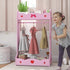 Kids Clothes Rail with Two Shelves, for 3-8 Years, Pink