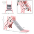 3 in 1 Baby Slide for Indoor Use with Climber, Basketball Hoop, Basketball, for Ages 18-36 Months - Pink
