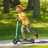 Folding Electric Scooter for Kids, with Dual Brakes, Front Suspension, LED Colourful Lights, Blue