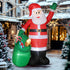 9ft/275 cm Christmas Inflatable Santa with Bear Sack, Giant Christmas Blow Up Decoration with Built-in LED Lights for Garden, Indoor Outdoor Home Decor