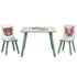 Kids and Table Chairs, Children Desk with Two Chairs, Toddler Furniture Set, for Ages 3-6 Years - Green