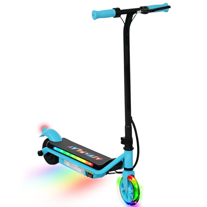 Electric Scooter for Kids Aged 6-14 Years, with Colourful Lights, Blue