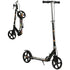 Kids Foldable Kick Scooter w/ Adjustable Height, Break, Big Wheels, for Ages 7-14 Years - Black