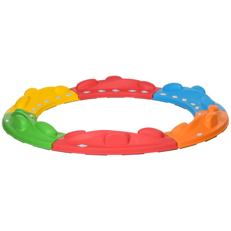 Kids Balance Beam, Kids 6 Pieces Stepping Stones Obstacle Course, for Ages 3-8 Years - Multicoloured