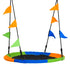 Kid Nest Swing Seat Saucer Tree Swing 40 Inch/100cm Adjustable Rope Outdoor Indoor for Kids Over 3 Years Old Multi-Colour