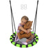 60cm Diameter Kid Nest Swing Seat with Height Adjustable Ropes, for Outdoor, Indoor, Black/Green