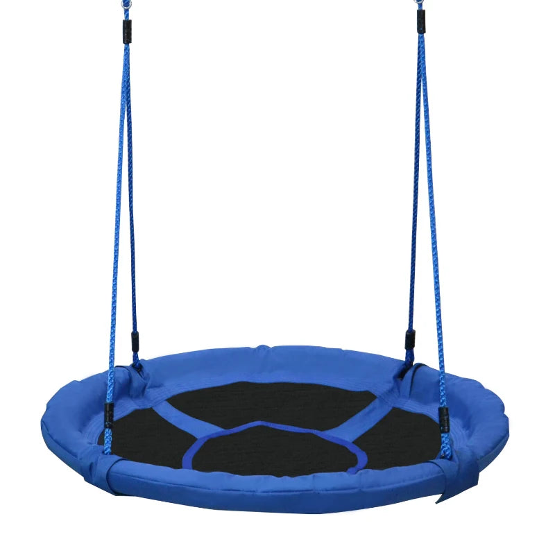 Kid Nest Swing Seat Saucer Tree Swing 40 Inch/100cm for Outdoor Indoor Blue