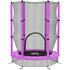 4.6ft Toddler Trampoline w/ Safety Enclosure Net, for Indoor Outdoor Use, Ages 3-6 Years, Purple
