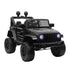 Kids Electric Ride On Car 12V Off Road Toy with Parental Remote Control 2 Motors Horn Lights Suspension Wheels for 3-6 Years Old Black