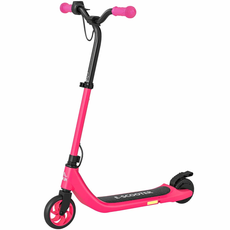 Electric Scooter, 120W Motor E-Scooter, Adjustable Height, Rear Brake for Ages 6+ Years - Pink