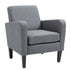 Modern Accent Chair, Occasional Chair with Rubber Wood Legs for Living Room, Bedroom, Grey