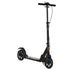Adult Teens Kick Scooter Foldable Height Adjustable Aluminium Ride On Toy for 14+ w/ Rear Wheel & Hand Brake, 200mm Big Wheels, Shock Mitigation System - Black