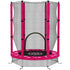 4.6ft Toddler Trampoline w/ Safety Enclosure Net, for Indoor Outdoor Use, Ages 3-6 Years, Pink