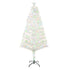 5 Feet Prelit Artificial Christmas Tree with Fiber Optic LED Light, Holiday Home Xmas Decoration, White