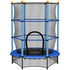 4.6FT/55" Kids Trampoline with Safety Enclosure, Outdoor Indoor Use, for Ages 3-10 Years, Blue