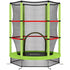 Kids Trampoline, with Enclosure Net, Steel Frame, for Ages 3-6 Years - Green