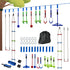 10-Piece Zip Line Kit for Kids with 10m Slackline, Monkey Bars, Swing, Climbing Ladder, Hanging Tray, Metal Rings