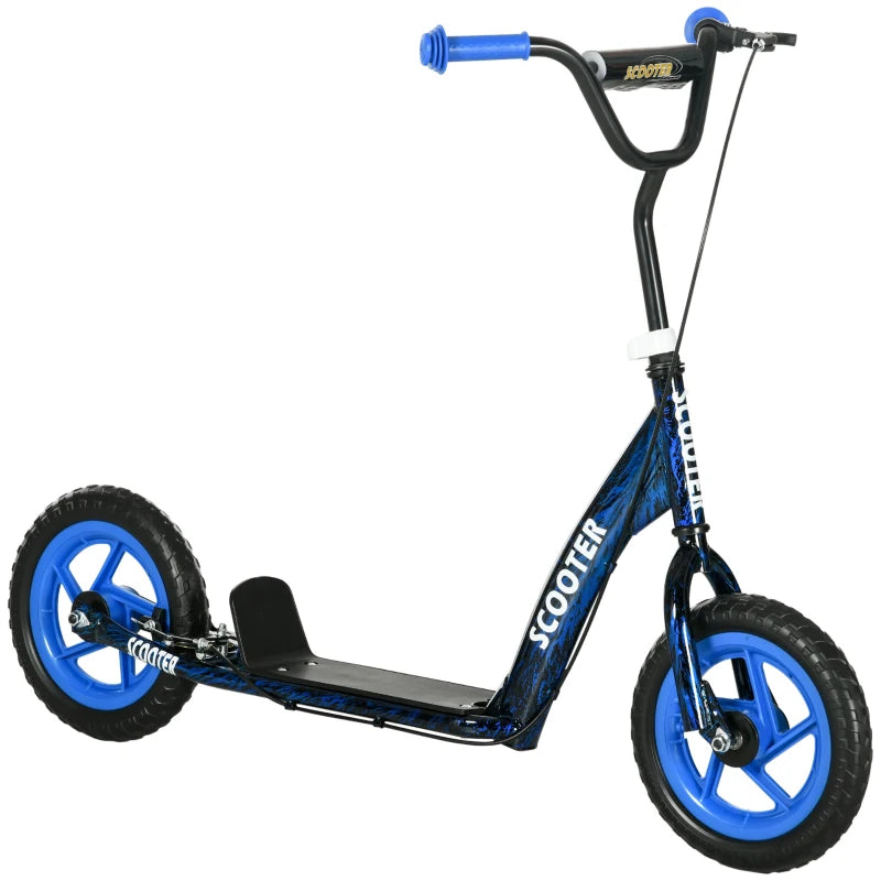 Kids Scooter with Adjustable Handlebar, Children's Kick Scooter with Non-slip Footplate, Rear Brake, Kickstand, Blue