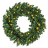 55CM Pre-lit Christmas Wreath with 50 Warm White LED Ideal Xmas Artificial Door Decoration