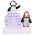 5ft Christmas Inflatable Two Penguins Wearing a Scarf with Ice House Blow Up Decor Home Indoors with Built-in LED Lights Outdoor Toys in Lawn Garden