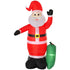 7.5ft Inflatable Christmas Santa Claus with LED Air Blown Xmas Décor Holiday Outdoor Yard Decoration