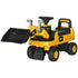 CAT Licensed Kids Construction Ride-On Toddler Digger Excavator Foot-To-Floor Ride-On Toy w/ Manual Shovel, Horn, Hidden Storage, for Ages 1.5-3 Years