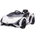 Lamborghini Sian Licensed 12V Kids Electric Ride On Car 2 Motors Toy Car with Remote Control Music Lights MP3 for 3-5 Years White