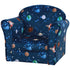 Kids Planet-Themed Armchair, with Non-Slip Feet, Wooden Frame - Blue